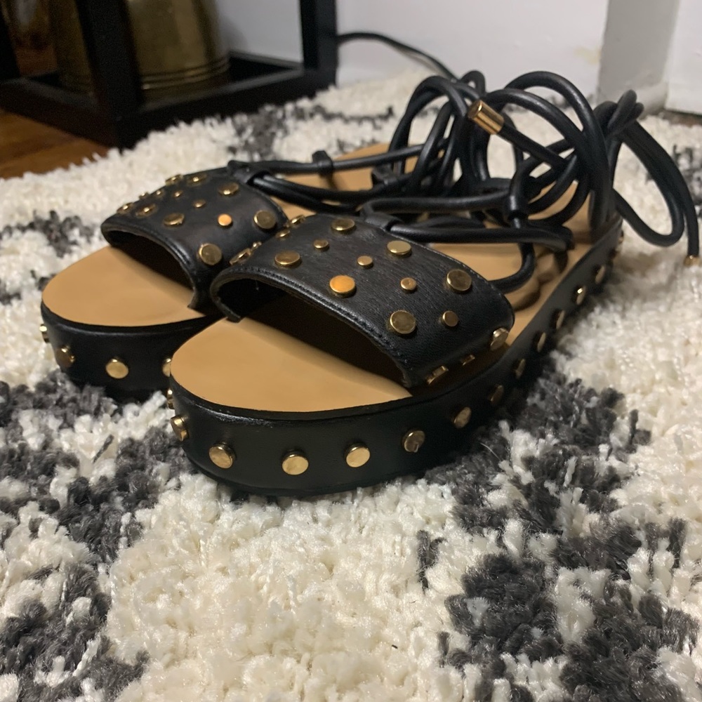 Flatform Studded Sandals - Picture 3 of 5